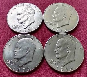 (4) Eisenhower Dollars