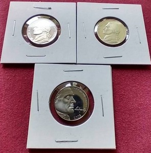 (3) Proof Nickels - 2003, 2004, 2005