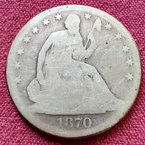1870 Liberty Seated Half Dollar