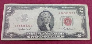 1953-A Red Seal $2 Note
