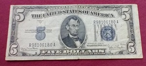 1934-D Silver Certificate $5 Note