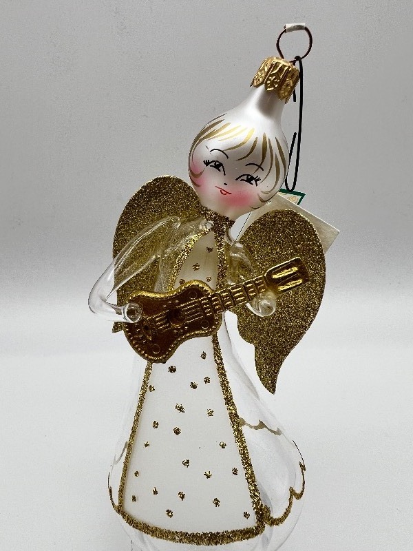 De Carlini Blown Glass Christmas Ornaments, De Carlini Glass Angels, Vintage Italian Hand Blown Angels, Soffieria De Carlini fashion Glass Ornaments