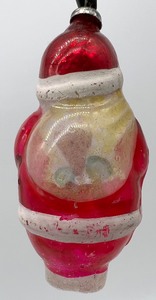 lot 12 image: Vintage Glass Ornament - Santa