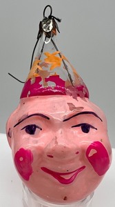 lot 56 image: Vintage Glass Clown Ornament