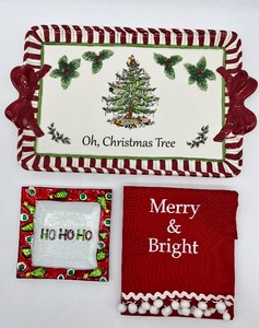 lot 82 image: SPODE Christmas Tree Peppermint Platter and more