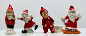 lot 98 image: Vintage Antique Bisque Christmas Figurines