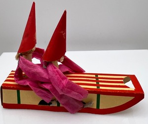 lot 155 image: Vintage Christmas Miniatures - Tobogganers and more