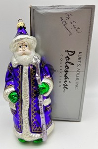 lot 157 image: KURT S. ADLER Polonaise Hand Blown Glass Ornament - Santa  Pur