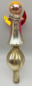 lot 177 image: Vintage Italy SOFFIERIA DE CARLINI Hand Blown Glass Tree Topper Angel