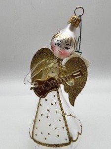lot 178 image: Vintage Italy SOFFIERIA DE CARLINI Hand Blown Glass Ornament - Angel