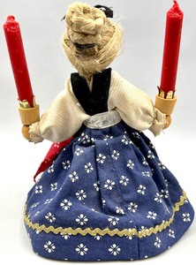 lot 124 image: Vintage Swedish Girl Holding Candles