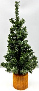 lot 127 image: Miniature Christmas Trees & Miniature Wooden Adirondack Rocking Chairs