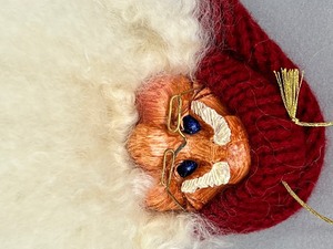 lot 130 image: Fur Santa and Elf Hanging Ornaments