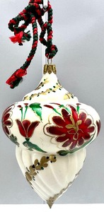 lot 132 image: 2 German Handpainted Ornaments