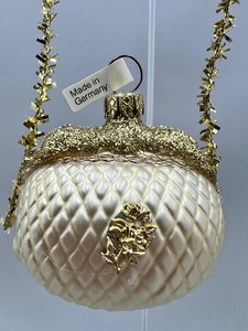 lot 167 image: 2 Vintage Handblown Glass Purse RADKO and German Ornaments