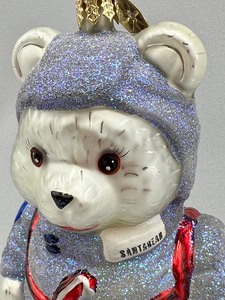 lot 169 image: RADKO Blown Glass Christmas Ornament - Rare SANTA BEAR ASTRONAUT