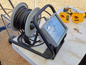 lot 141 image: Shop Worklight with Cord Reel and Extension Cord