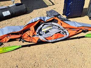 lot 275 image: Advanced Elements Inflatable Kayak and Paddle with Carry Bag