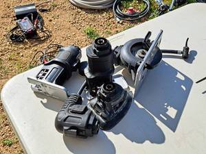 lot 166 image: Lot of (5) Matrix Power Tool Set with Jig Saw, Circular Saw, Air Tool, Detail Sander