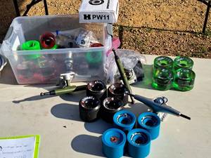 lot 210 image: Lot of  Skateboard Parts - Wheels, Trucks, Hardware