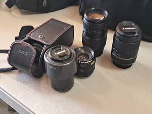 lot 359 image: Lot of (5) Camera Lens - Tamron AF Macro SP, Canon AF 35-70mm Zoom, Tamron AF 70-300mm 14-5.6, Sigma Zoom AF 14.5-5.6 75-300mm