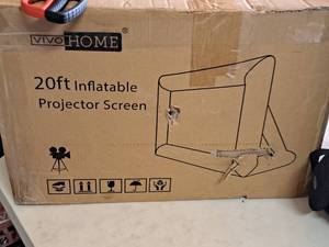 lot 362 image: Vivo Home 20 Inflatable Projector Screen (in box)