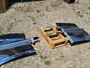 lot 201 image: Lot of (2) Kenworth Chrome Semi Truck Front Mud Guards