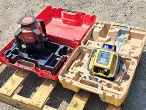 lot 204 image: Lot of (2) Rotating Laser Kits with Case