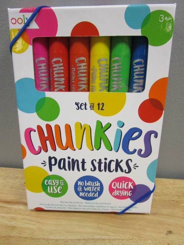 lot 99 image: 3 Packages of Ooly Chunkies Paint Sticks - Set of 12
