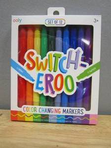 lot 119 image: 3 Packages of Ooly Switcheroo Color Changing Markers - Set of 12