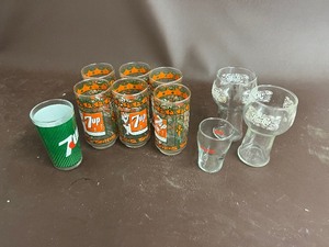 7UP PEPSI COCA-COLA GLASSES
