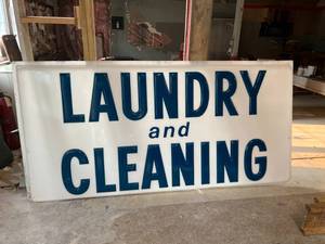 lot 32 image: Large Laundry and Cleaning Sign