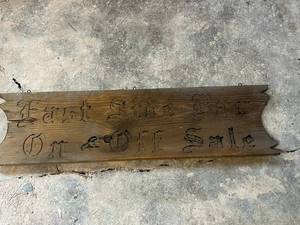 lot 67 image: East Side Bar On & Off Sale Wood Sign
