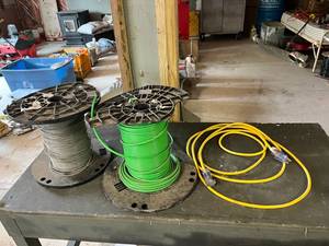lot 110 image: Spools Wire & Extension Cord