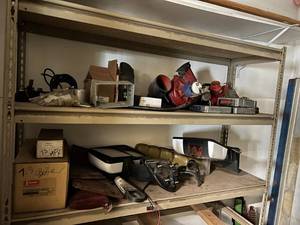 lot 124 image: 2 Shelves of Auto Parts & Tailgate