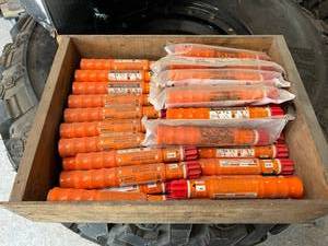 lot 127 image: Box of Red Handflares