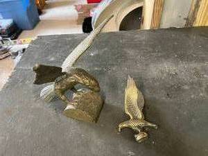 lot 140 image: Brass Eagles