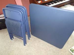 Card table with chairs