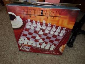 Crystal chesschecker set