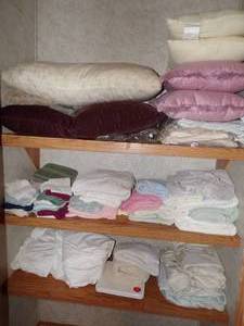Linen closet contents