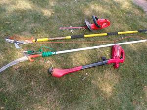 Tree pole saw, Pole Pruner, string Trimmer, hedge trimmer