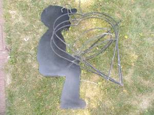 Hanging basket holders garden silhouette