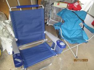 lot 11 image: Pair of Fold-up Camping Chairs One ...