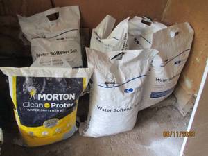 lot 15 image: 6 bags of Water Softener Salt. 1 is...