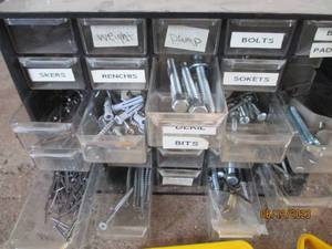 lot 64 image: Small 3-drawer parts organizer with...
