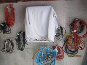 lot 83 image: Extension Cord Hoarders Haven. Cord...