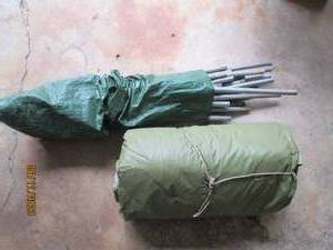 lot 91 image: Camping tent and poles...