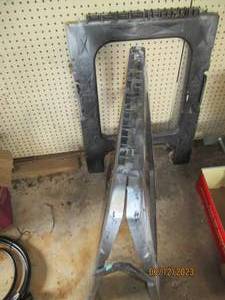 lot 102 image: Pair of folding plastic saw horses...