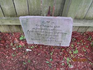 lot 121 image: Outdoor Cement Memorial plaque with...