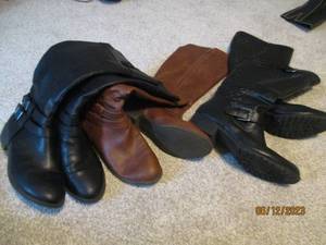 lot 142 image: 3 pairs of womens Tall leather typ...